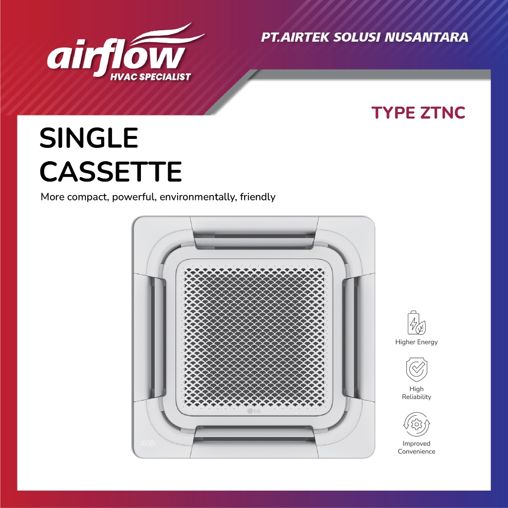 AC CASSETTE LG 2.5 PK  - ZTNC246JAA0 STANDARD SERIES 4 WAY (NON INVERTER) - READY STOCK MAKASSAR