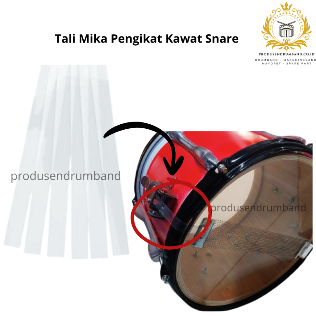Tali Mika Pengait snapy/Kawat Snare ke Strener Snare drum 1 set (2 biji)