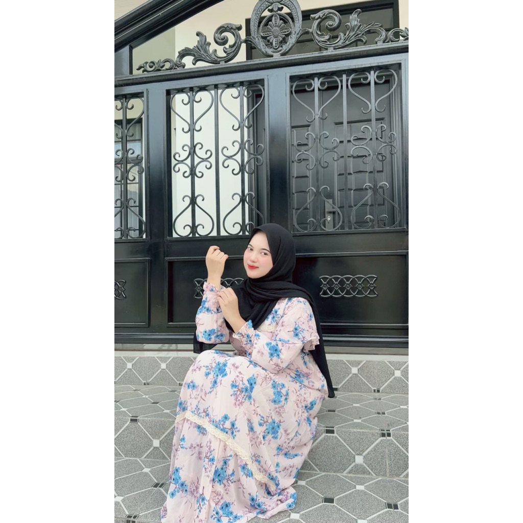GAMIS REMPEL MOTIF KOTAK KOTAK LD 105cm Busui