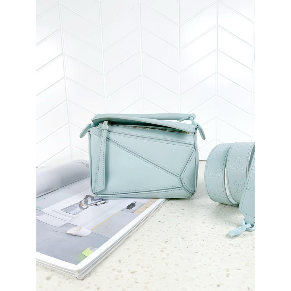 (PRELOVED) Loewe Puzzle Mini Anagram Light Blue 2022