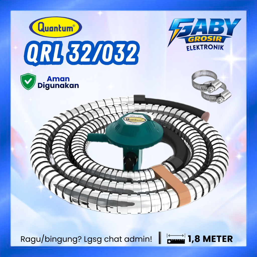 REGULATOR SELANG GAS QUANTUM QRL-032 / REGULATOR QUANTUM QRL-03 / REGULATOR LOW PRESSURE {TEKANAN RE