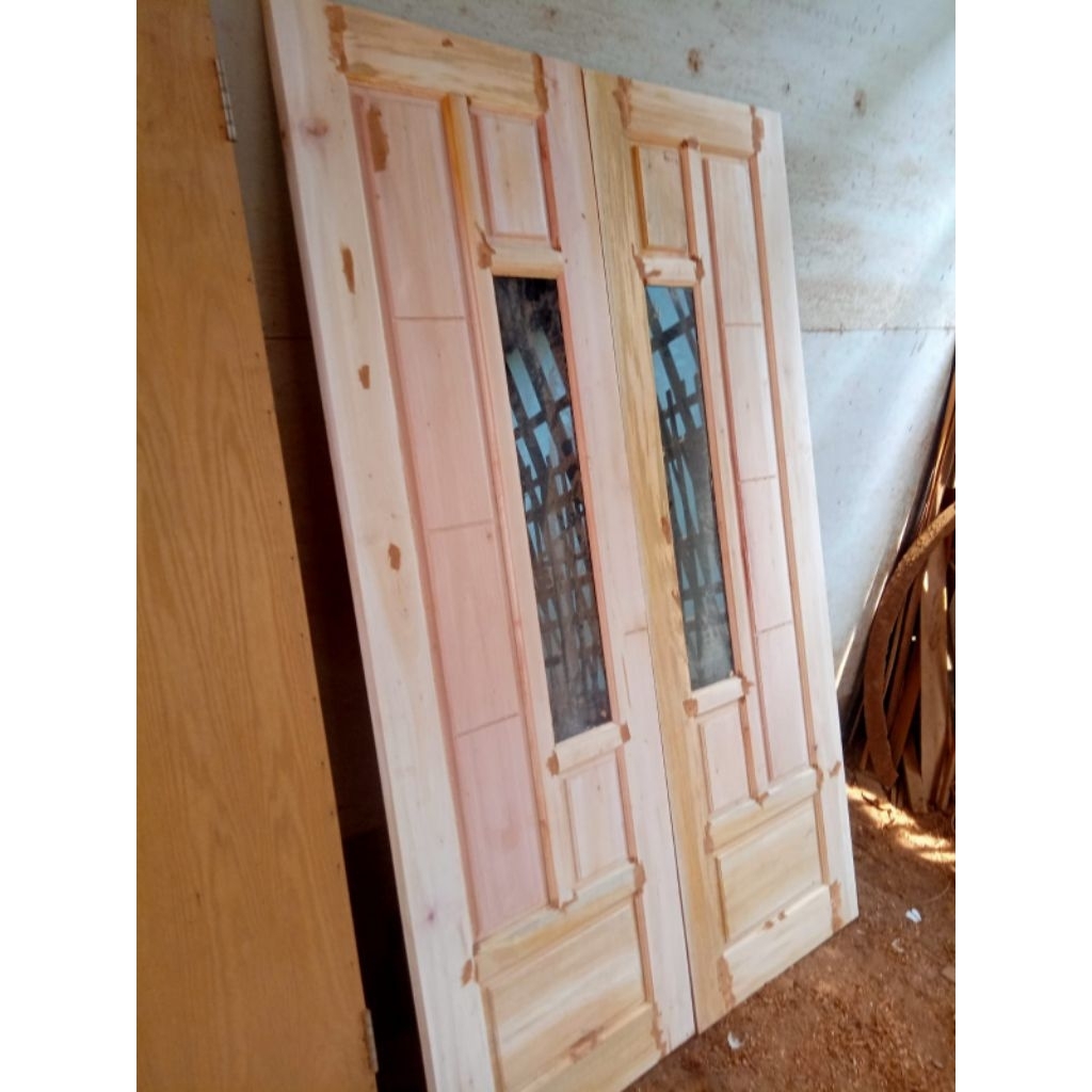 pintu utama kupu kupu pintu saja kayu mahoni