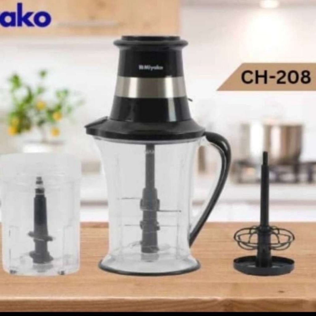 Chopper Miyako CH 208 MA HRG promo Motor 100% Tembaga- Six blade- 2 Jar Anti Pecah- 2 Jar (2 + 0.8 L