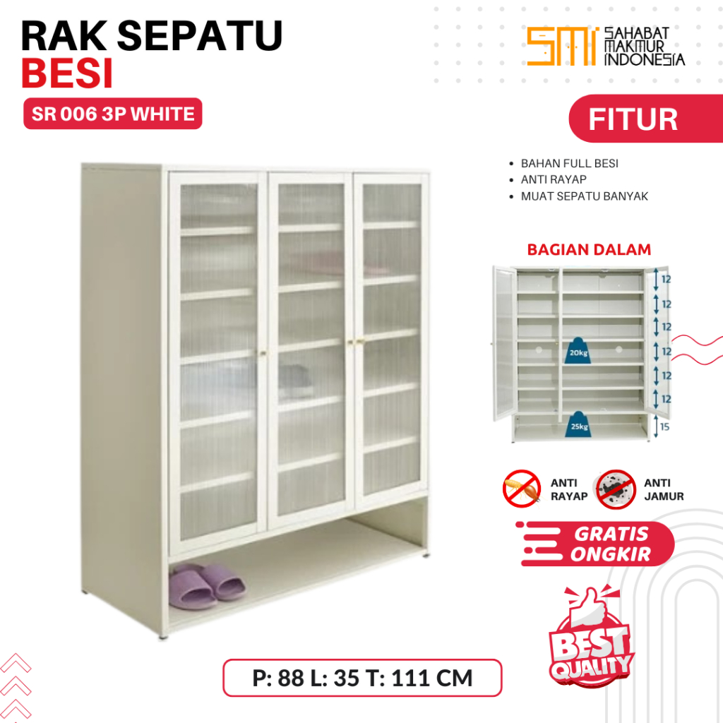 Rak Sepatu Besi - Rak Serbaguna Rak Sandal Anti Rayap Lemari Sepatu Lemari Sandal Rak Minimalis