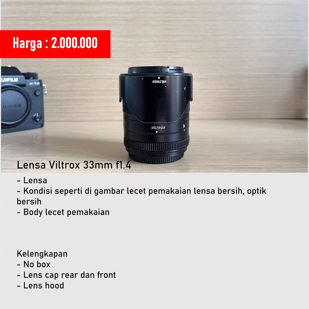 Lensa viltrox 33mm for fujifilm
