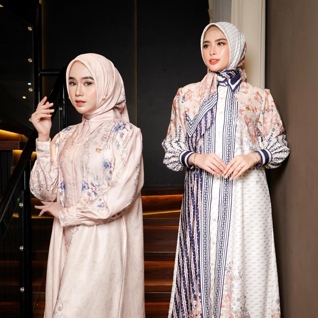 Dumma.id Set Hijab Hamida Catton Tokyo Premium + Hijab Voal Premium Gamis Mewah