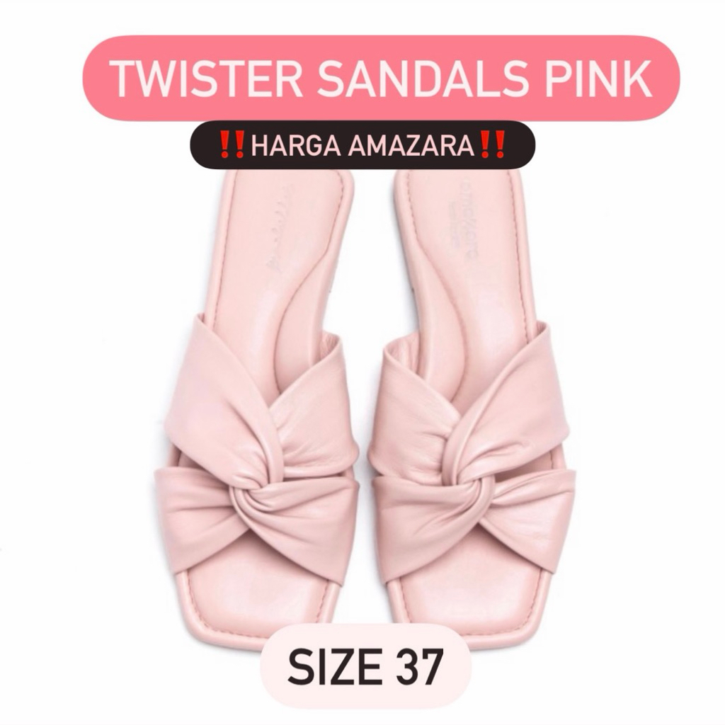 Amazara x Mmehuillet - TWISTER SANDALS PINK size 37