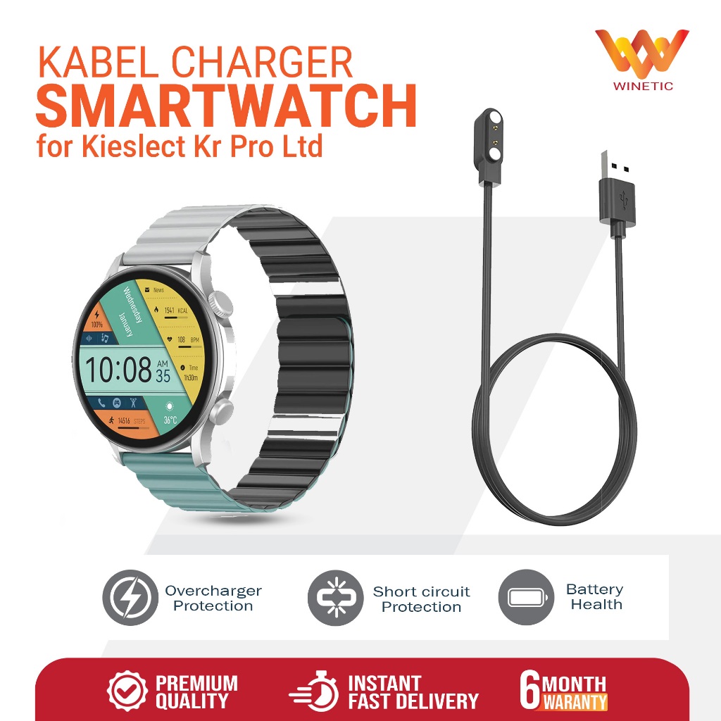 Kabel USB Charger Casan Smartwatch Jam Tangan Kieslect Kr Pro Ltd Magnetic Smart watch Type A Chargi