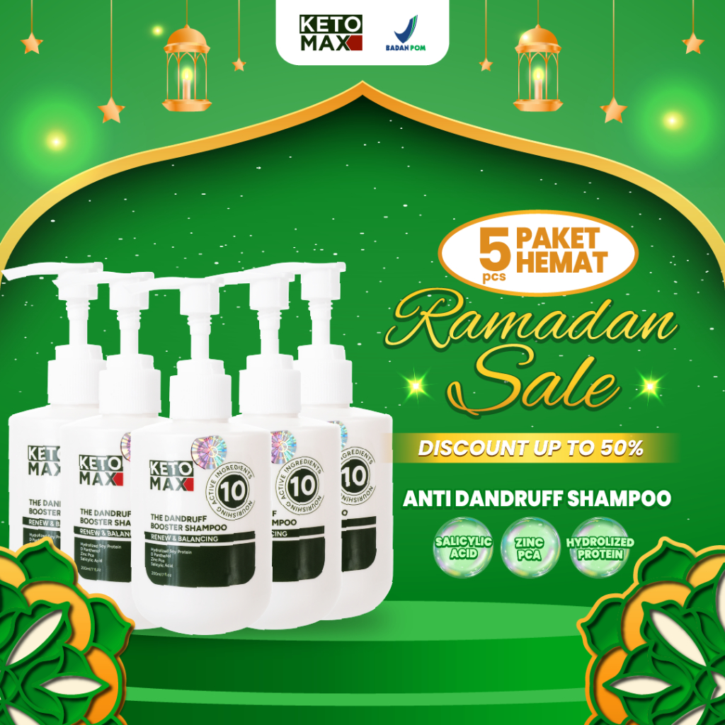 5 PCS - Ketomax shampo - Shampo anti ketombe hilangkan ketombe membandel | Solusi ketombe & kepala g