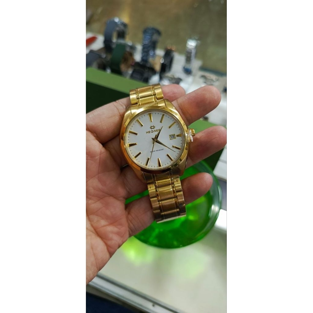 Hegner 1678 gold jam tangan pria