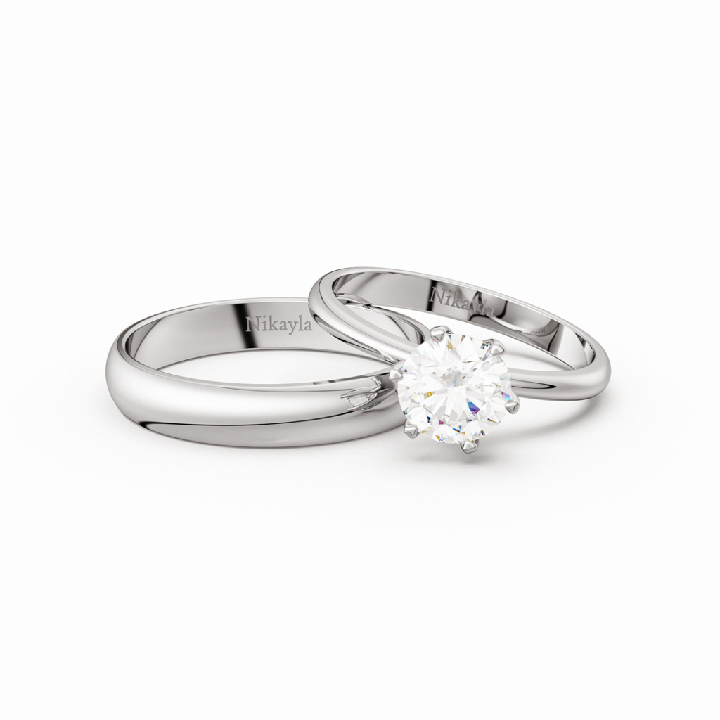 Nikayla Jewelry - Cincin Palladium 1.5K - Couple Ring