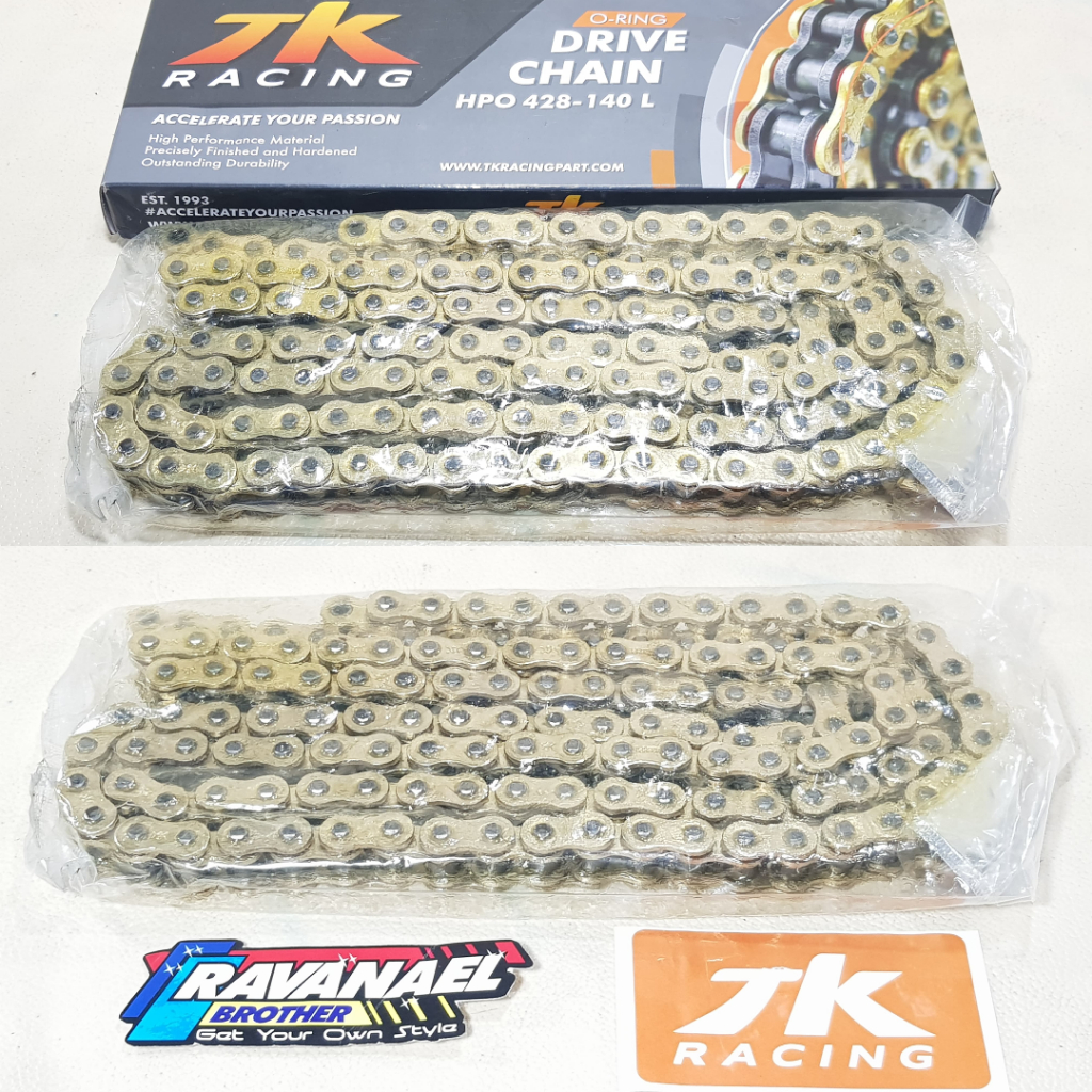 Rante Motor Rantai TK Racing HPO O ring O-Ring 428 130 140 428-130 428-140 Gold