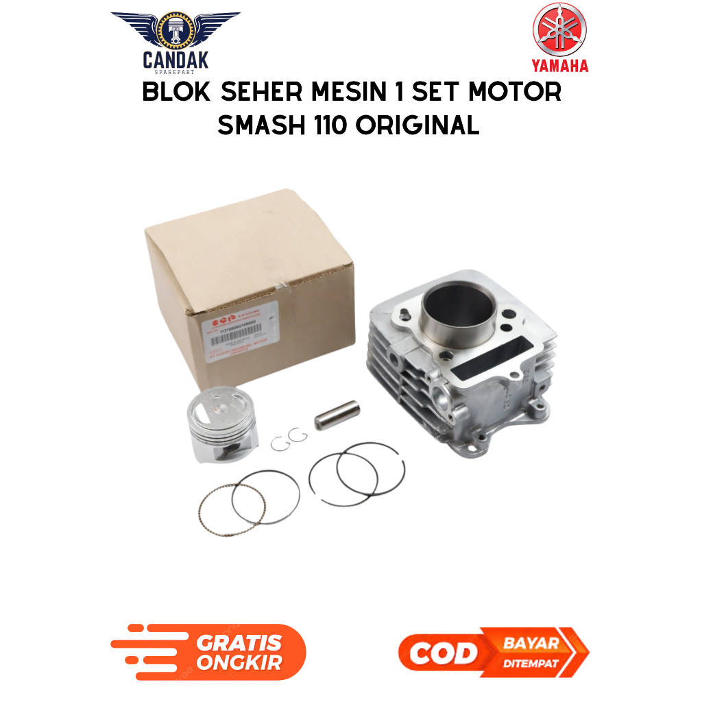 Blok Seher Smash 110 Original 1 Set | Blok Silinder Smash 110 Ori Standar Pabrik Awet Tahan Lama