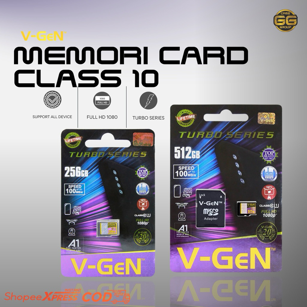 MEMORI V-GEN CLASS 10 TURBO SERIES 256GB-512GB