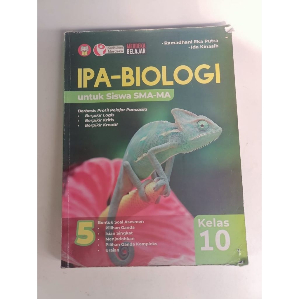 buku IPA biologi kelas 10 SMA penerbit Yrama Widya kurikulum merdeka