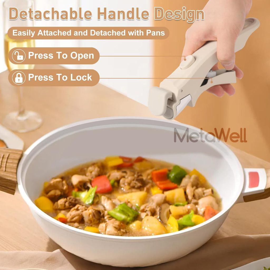 Gagang Detachable untuk Panci Set Carote handle yang bisa di lepas pasang mayba