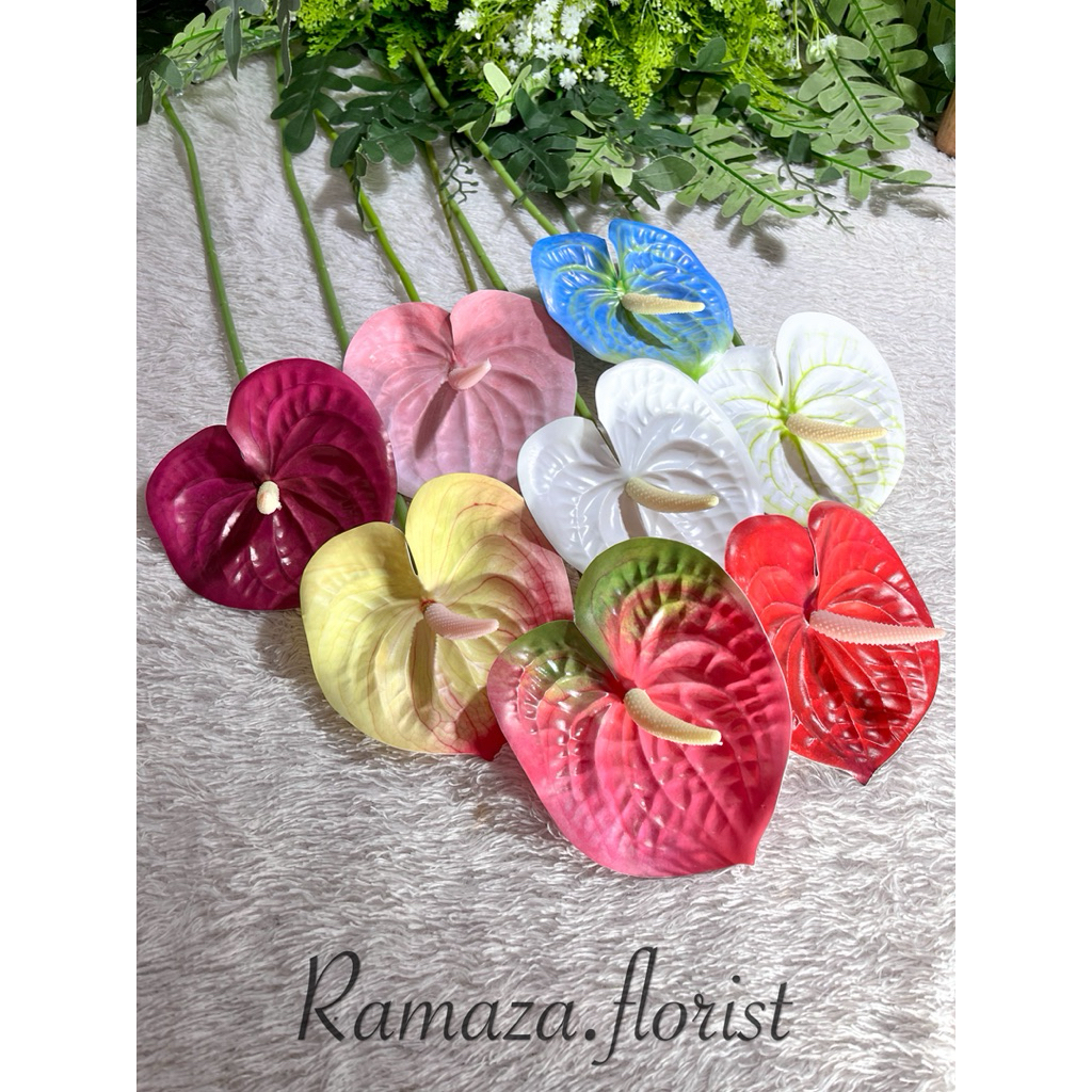 BUNGA ANTHURIUM KUPING GAJAH JUMBO PREMIUM BUNGA HIASAN RUMAH/RUANG