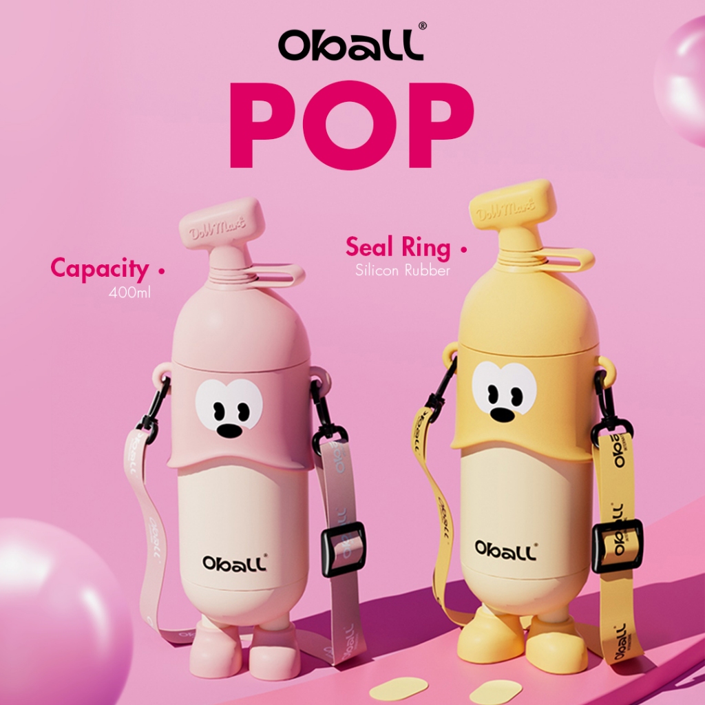 Oball Doll Cup / Tumbler Botol Minum Anak-anak / Dewasa Boneka Lucu dengan Sedotan