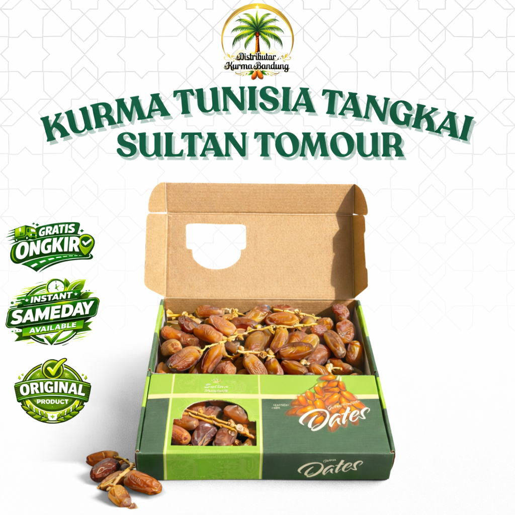 Kurma Tunisia Tangkai Sultan Tomour 500gr / Kurma tunis tangkai | Premium Dates