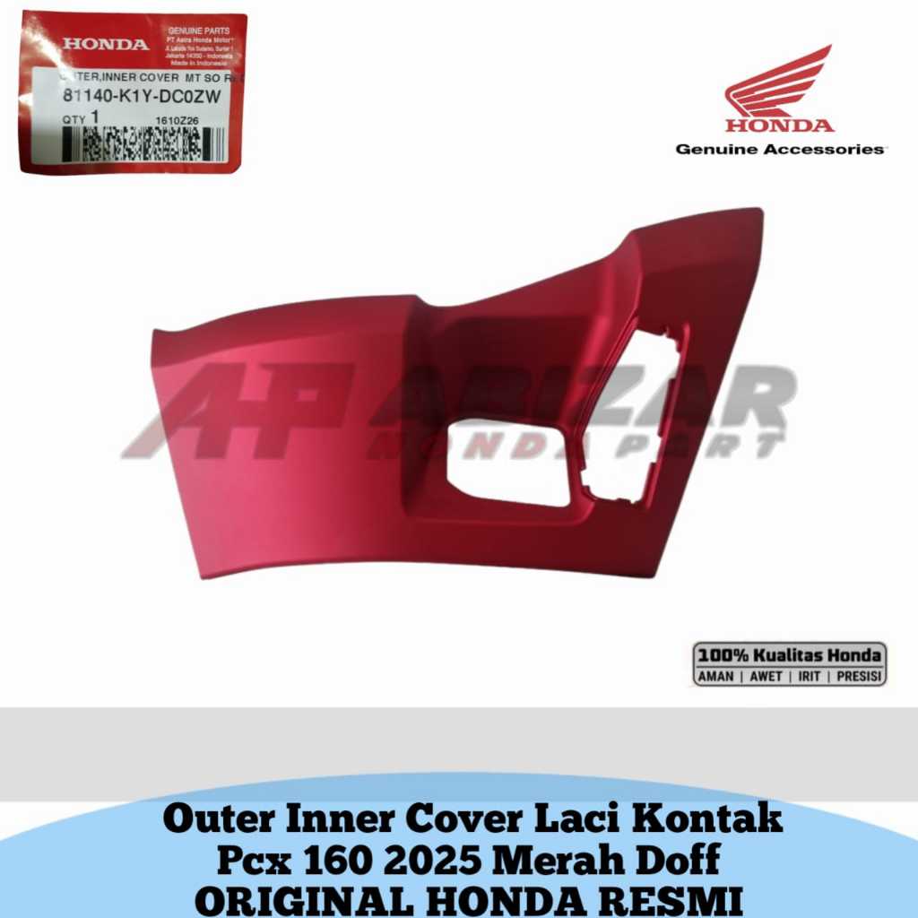 81140-K1Y-DC0ZW Outer Inner Cover Laci Kontak Pcx 160 2025 Merah Doff RESMI