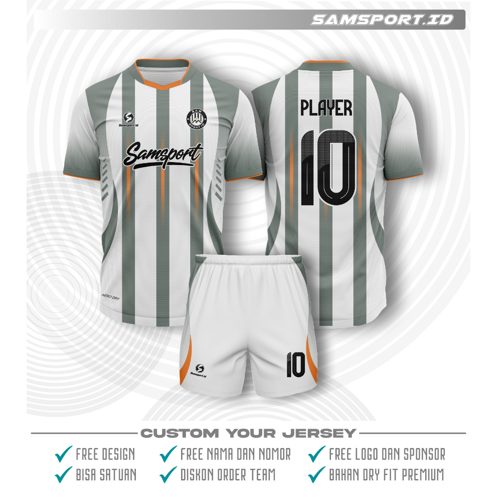 Jersey Bola Custom/Jersey Custom Nama Sendiri/Jersey bola Custom Murah/Jersey Printing Futsal/Baju F