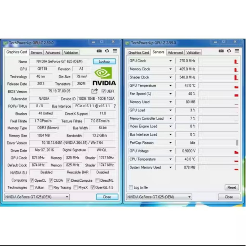VGA mini PC GT 625 1gb 64bit ddr3