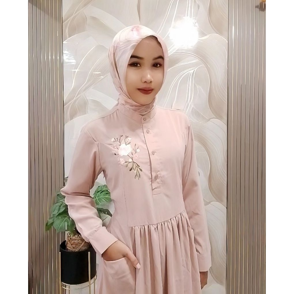 [MellizaCollection] Asri Dress | Baju Muslim Wanita | Dress Wanita