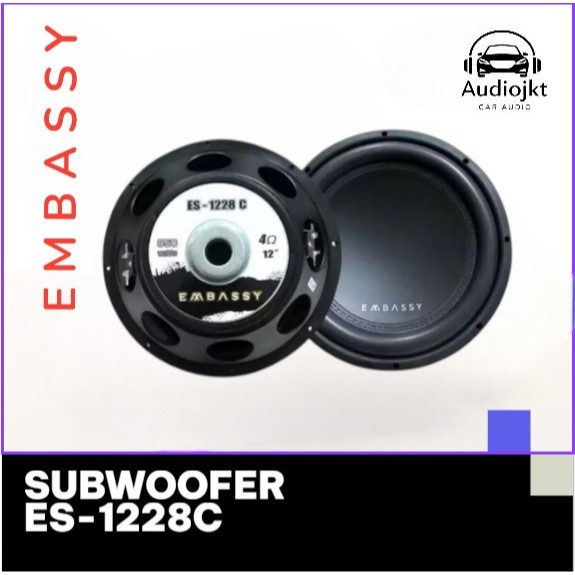 Subwoofer Embassy 12 inch es 1228c Double coil 850watt Speaker Mobil