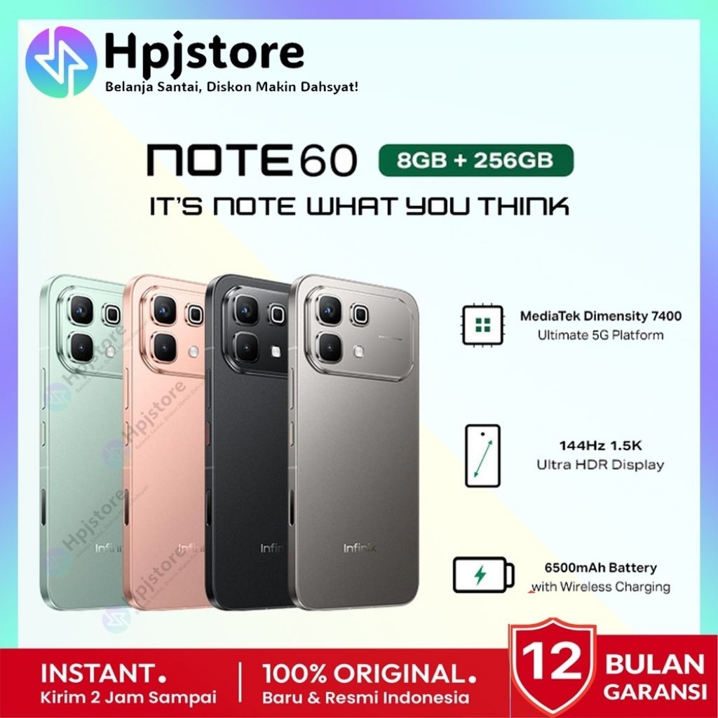 Infinix Note 60 5G 8/256GB - Up to 16GB Extended RAM - Dimensity 7400 Ultimate - 6.78” 1.5K Amoled -