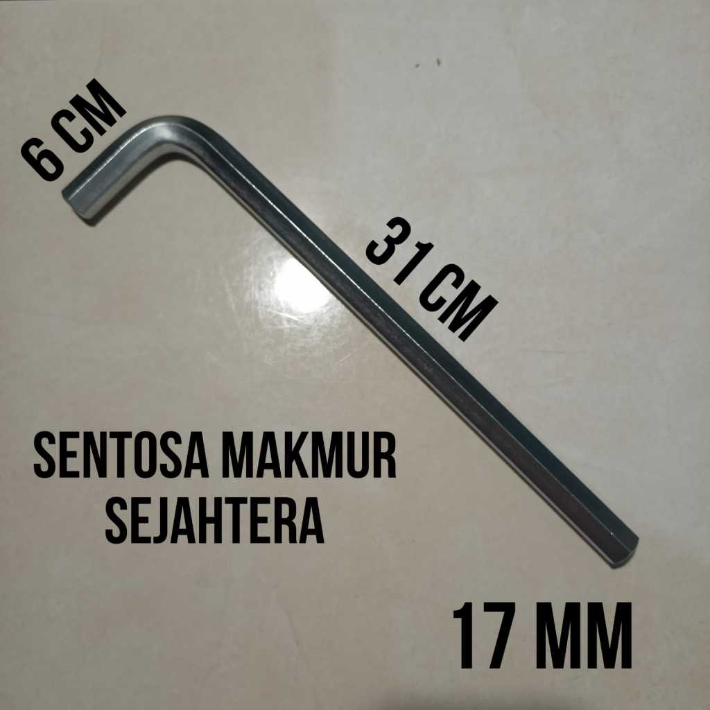 GT kunci L 17mm Panjang Konci L Panjang 17 mm Hex Key Extra Long 17mm
