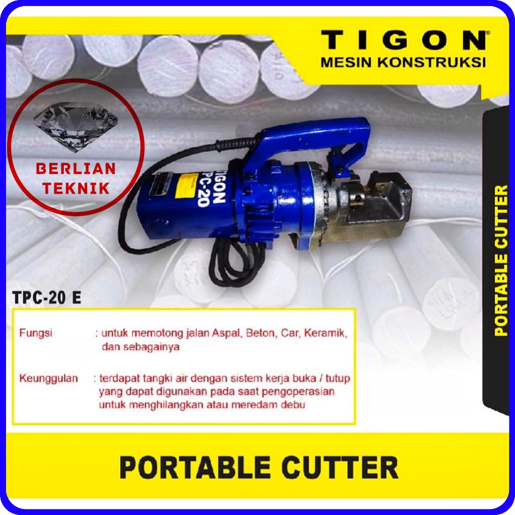 Portable Rebar Steel Bar Cutter Tigon TPC 20 E