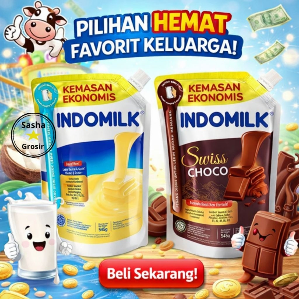 Indomilk POUCH 545gr Putih/Coklat
