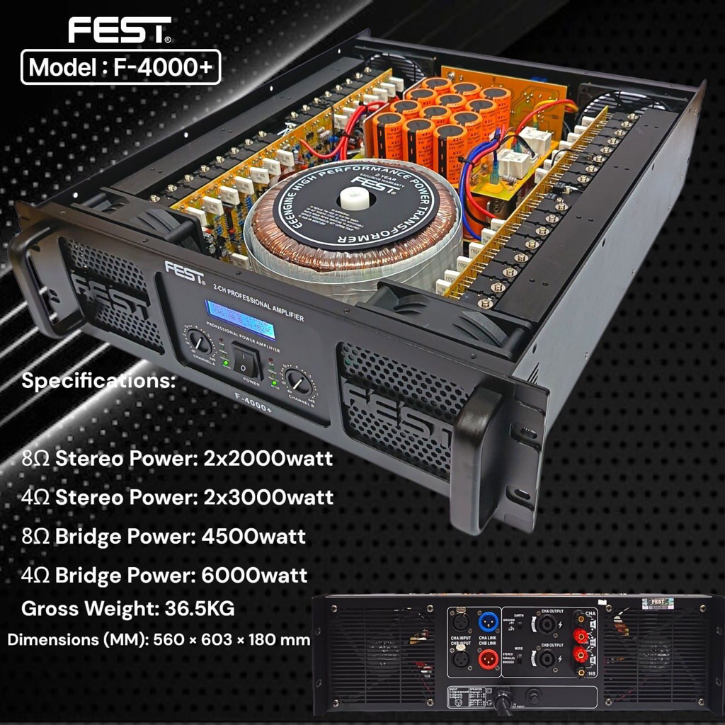 Power Fest F 4000 + Original Product Amplifier FEST F4000+ Class GB