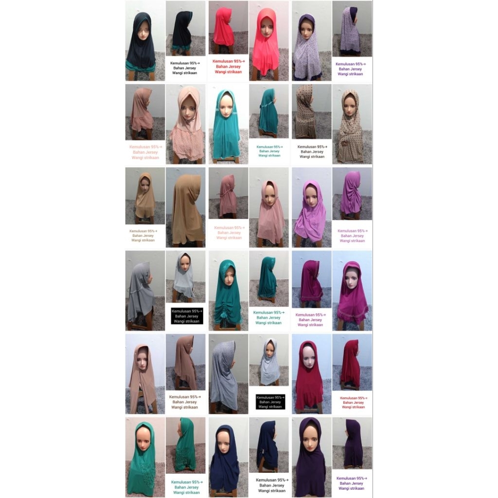 JILBAB instan//ANEKA HIJAB Jersey