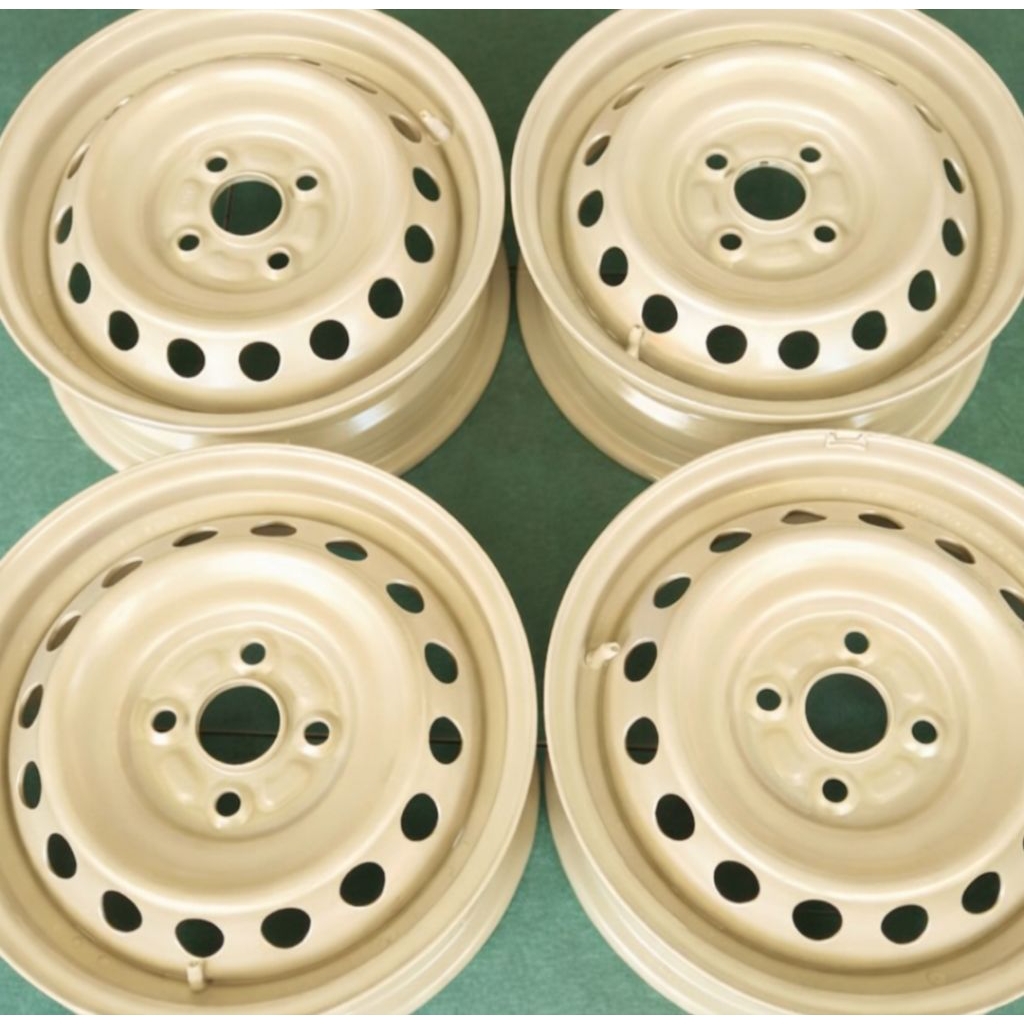 4 velg kaleng R 15 pcd 100 brio mobilio calya sigra agya ayla vios jazz yaris etios picanto mobilio 