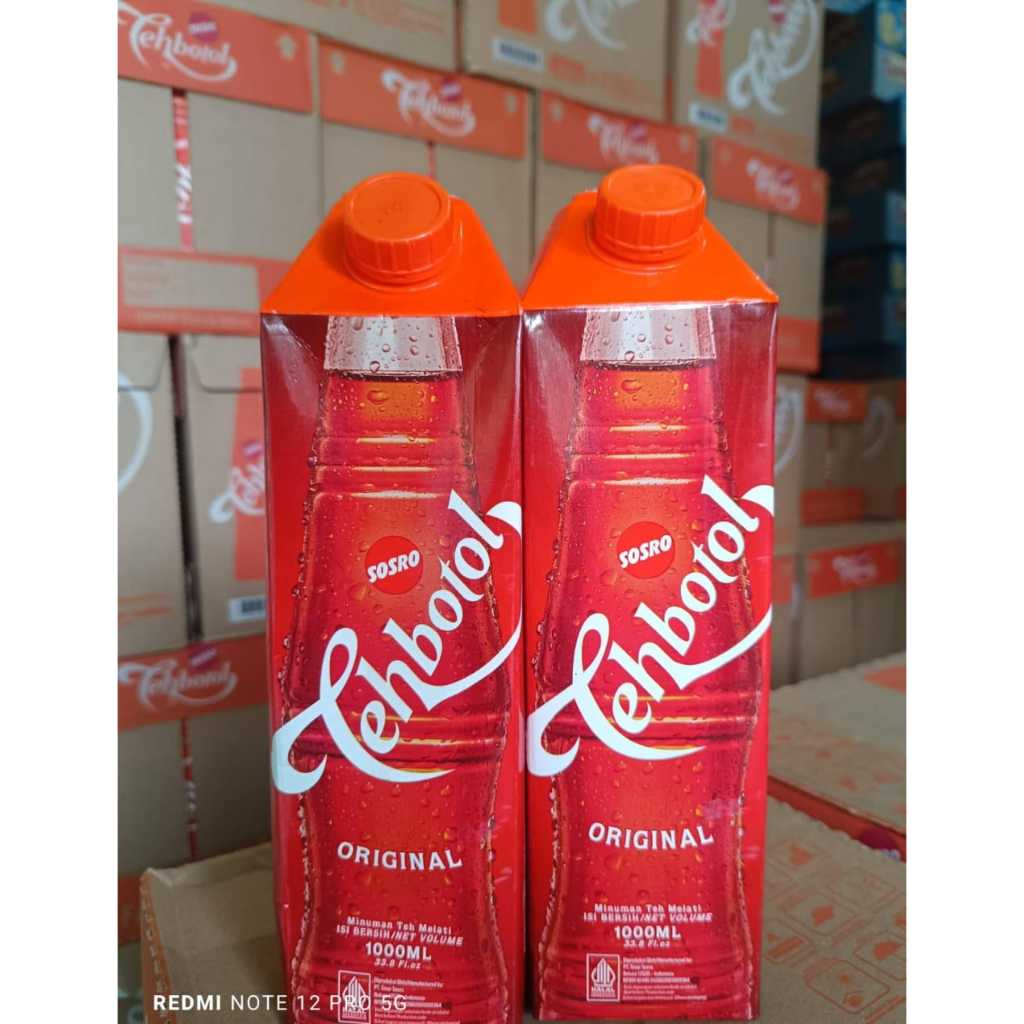 1 Dus Teh Botol Sosro 1 Liter - 12 Botol, Teh Manis dan Segar