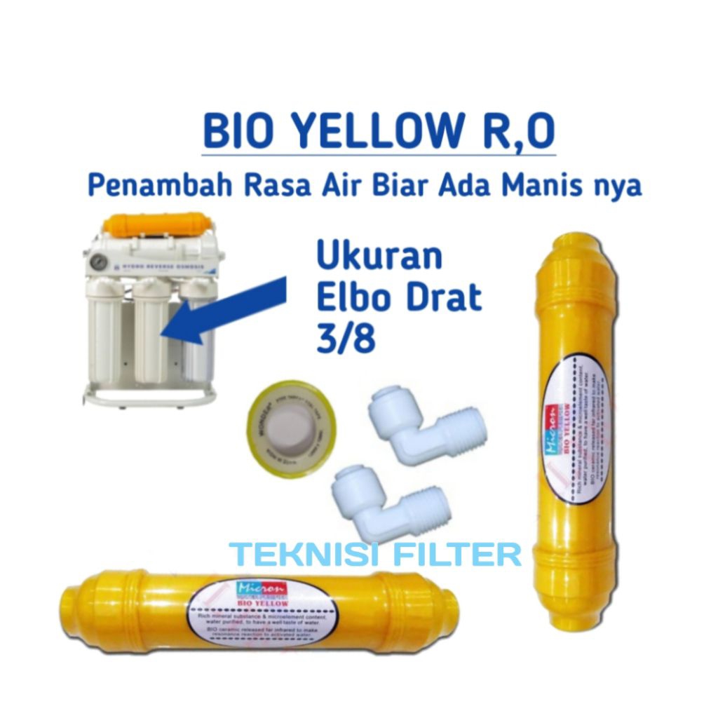 Bio Ceramic Bio Energi Bio Yellow Drat 3/8 Penambah Rasa Air Minum RO