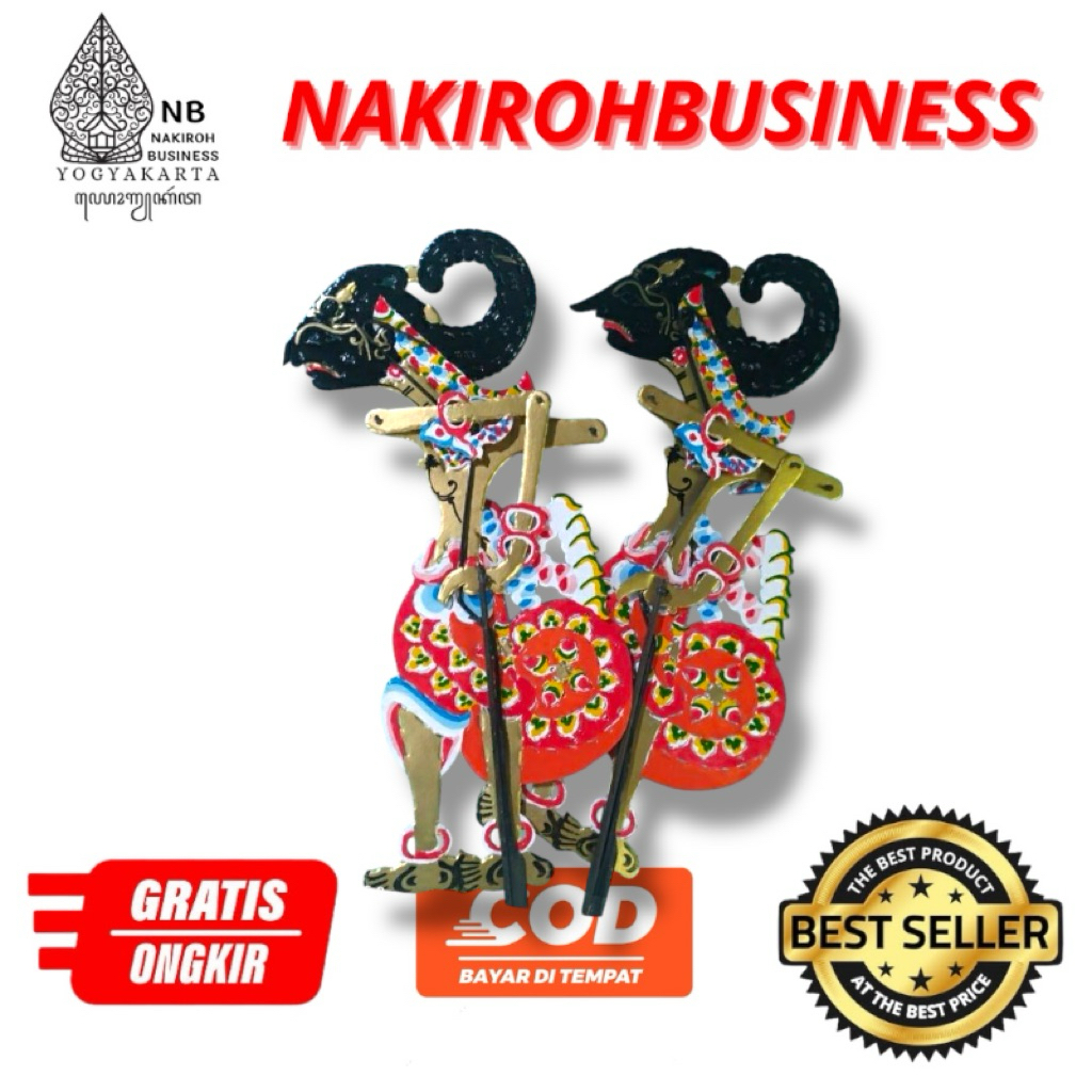 NAKIROHBUSINESS sepasang wayang Kertas Nakula Sadewa isi 2