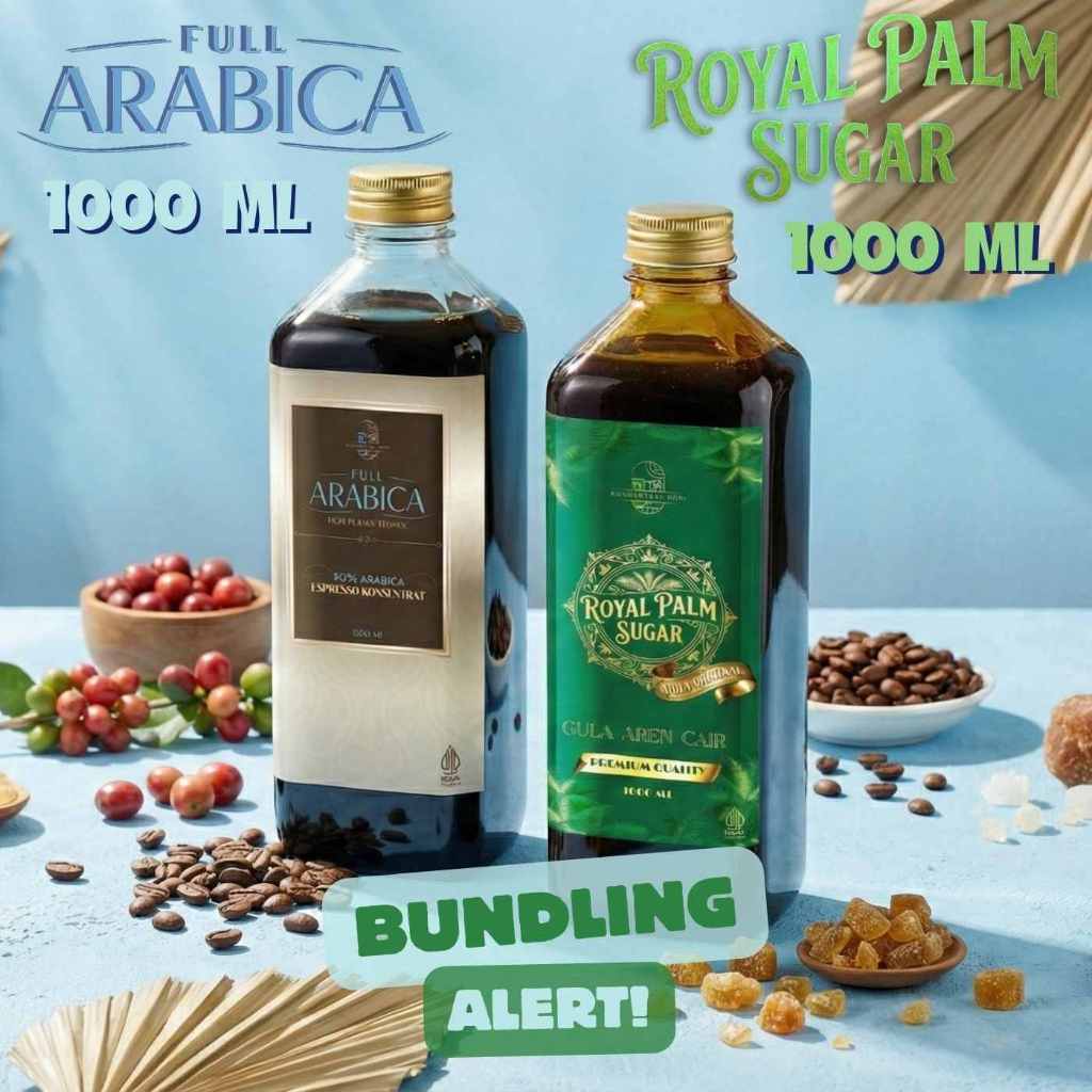 BUNDLING FULL ARABICA ESPRESSO CONCENTRATED & ROYAL PLAM SUGAR 1000 ML | Espresso Cair 1000 ml Arabi