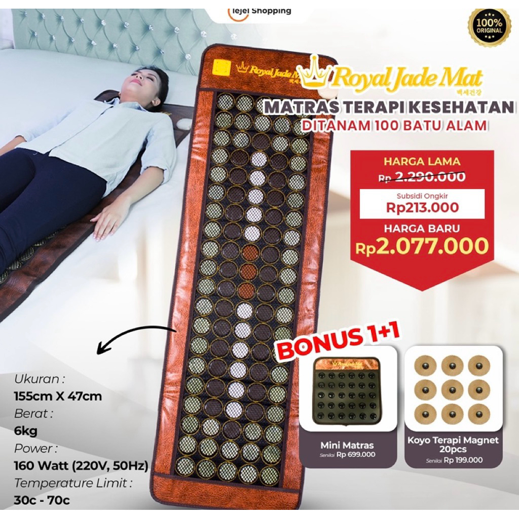 [BACA desc] DP Original Preloved second bekas Imperial royal Jade Mat matras terapi fisioterapi batu