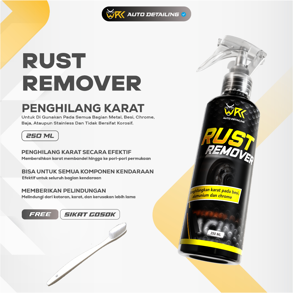 Rust Remover Pembersih Karat Besi Stainless dan Chrome - Auto Detailing Store
