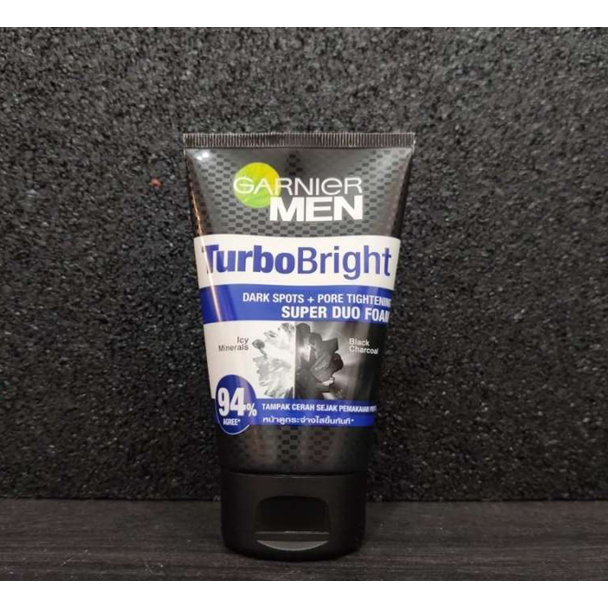 Garnier Men Turbo Bright Foam 100ml Sabun Pembersih Wajah Pria