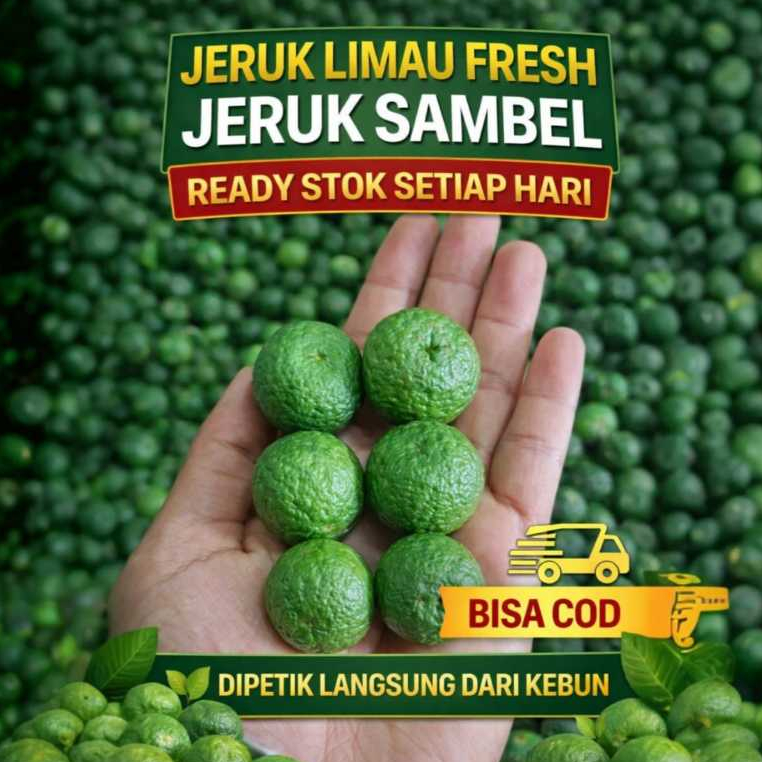 Jeruk Limau/Limo 1kg/500gr/250gr Jeruk Sambal Fresh ukuran besar | sedang | kecil boci