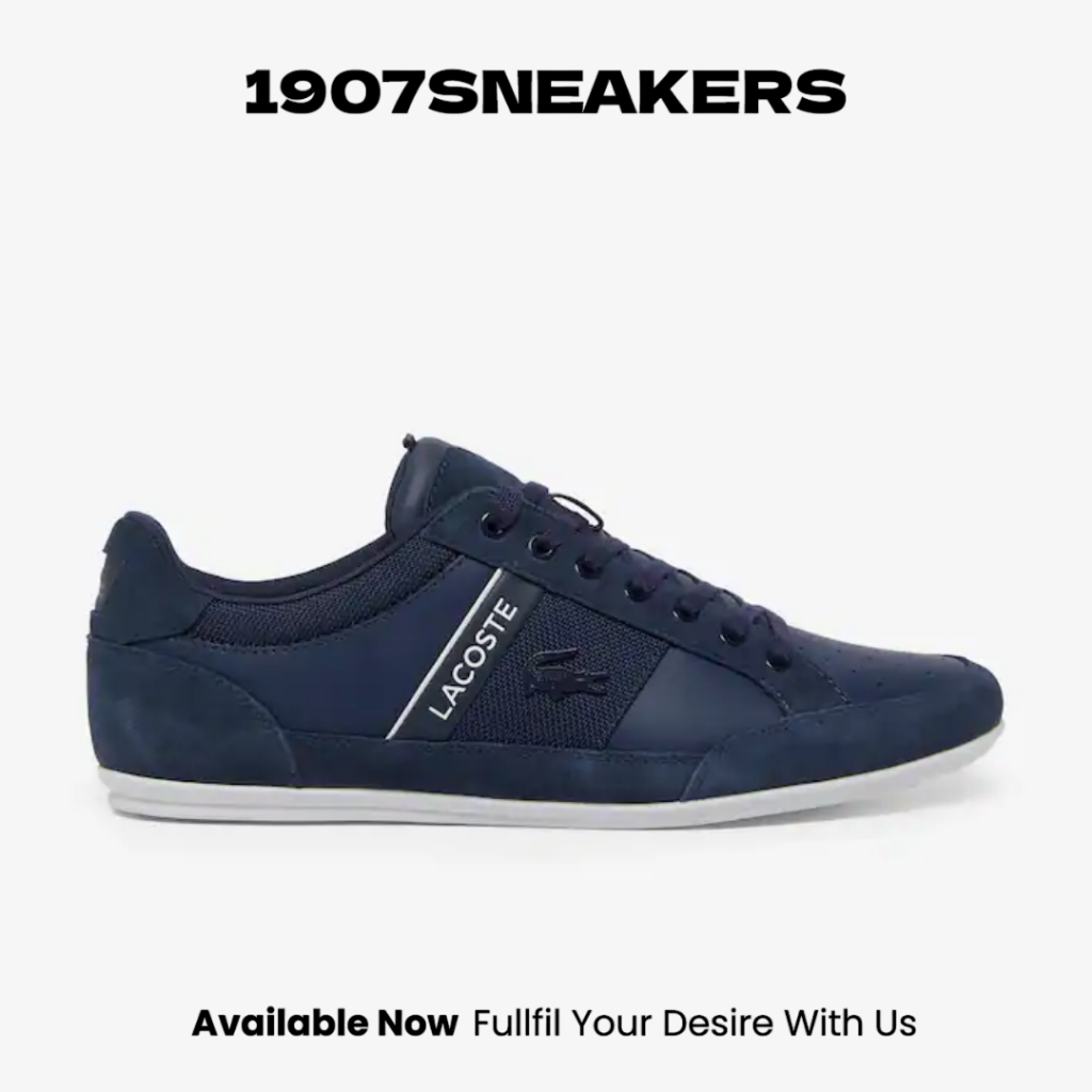 Sepatu Sneakers Pria Lacoste Chaymon Suede - Blue LAC49CMA0046