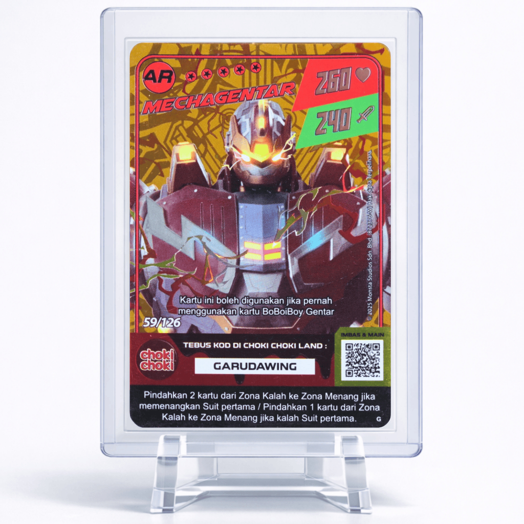 Kartu Mainan Boboiboy Mecha Gentar AR Foil Gold Ori Choki Choki Monsta Galaxy Card