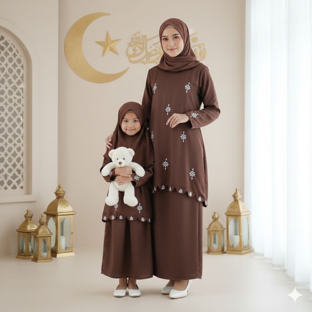 ZAFRINA - RAHAYU SET KURUNG MELAYU MOM & KIDS / Set Kurung Melayu Couple Ibu dan Anak