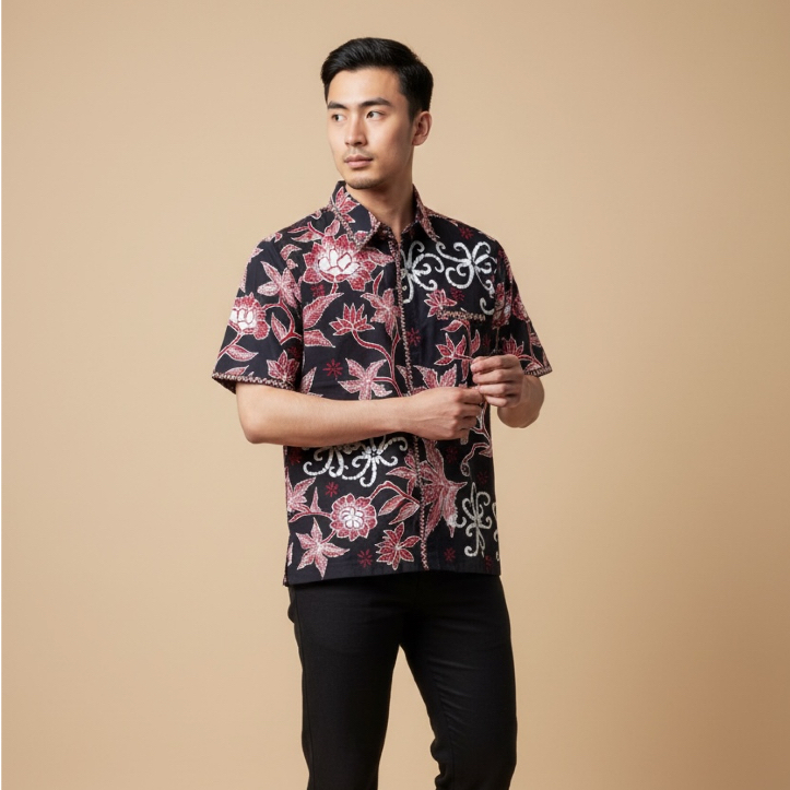 HESANDRA Batik Tulis Lengan Pendek Pria