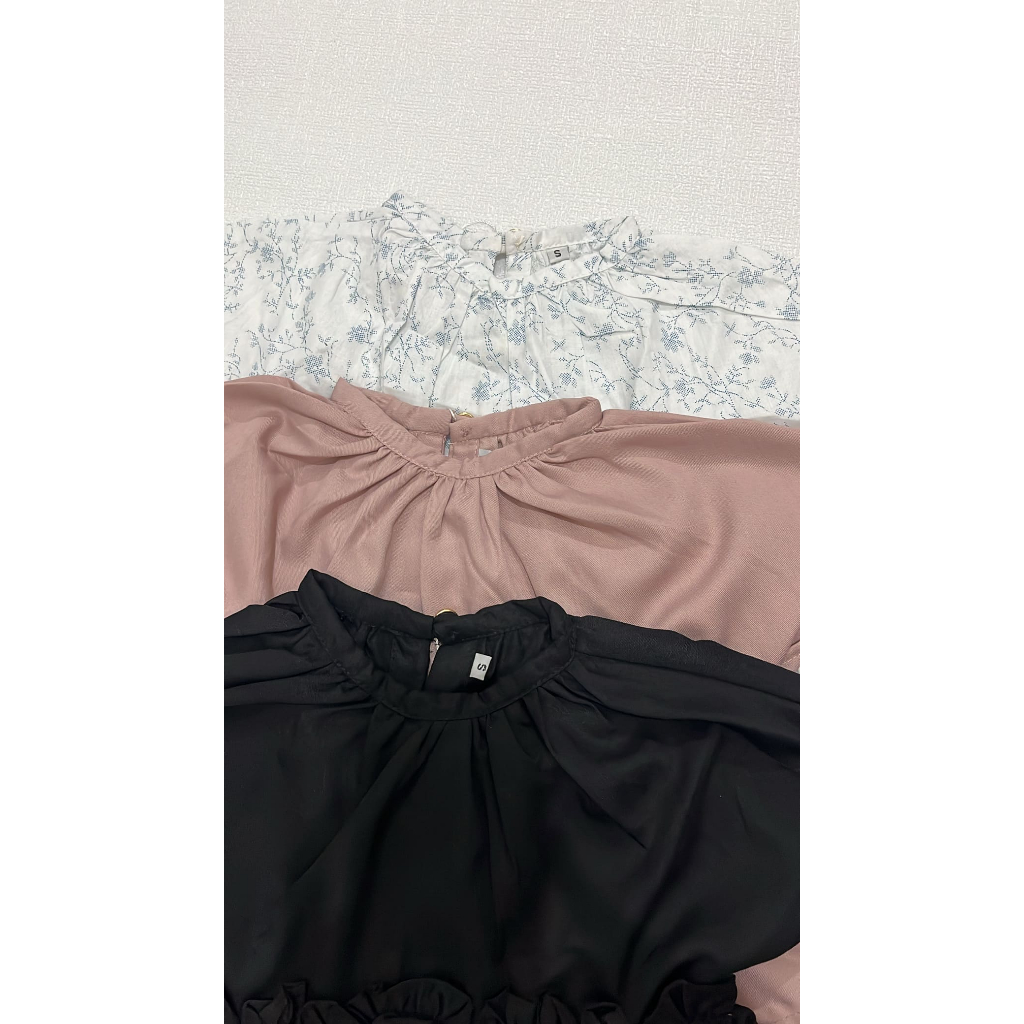 Baju Bayi After Pregnancy Baju Bayi Bahan Katun Jepang/Toyobo Warna Putih Motif, Hitam dan Nude Pink