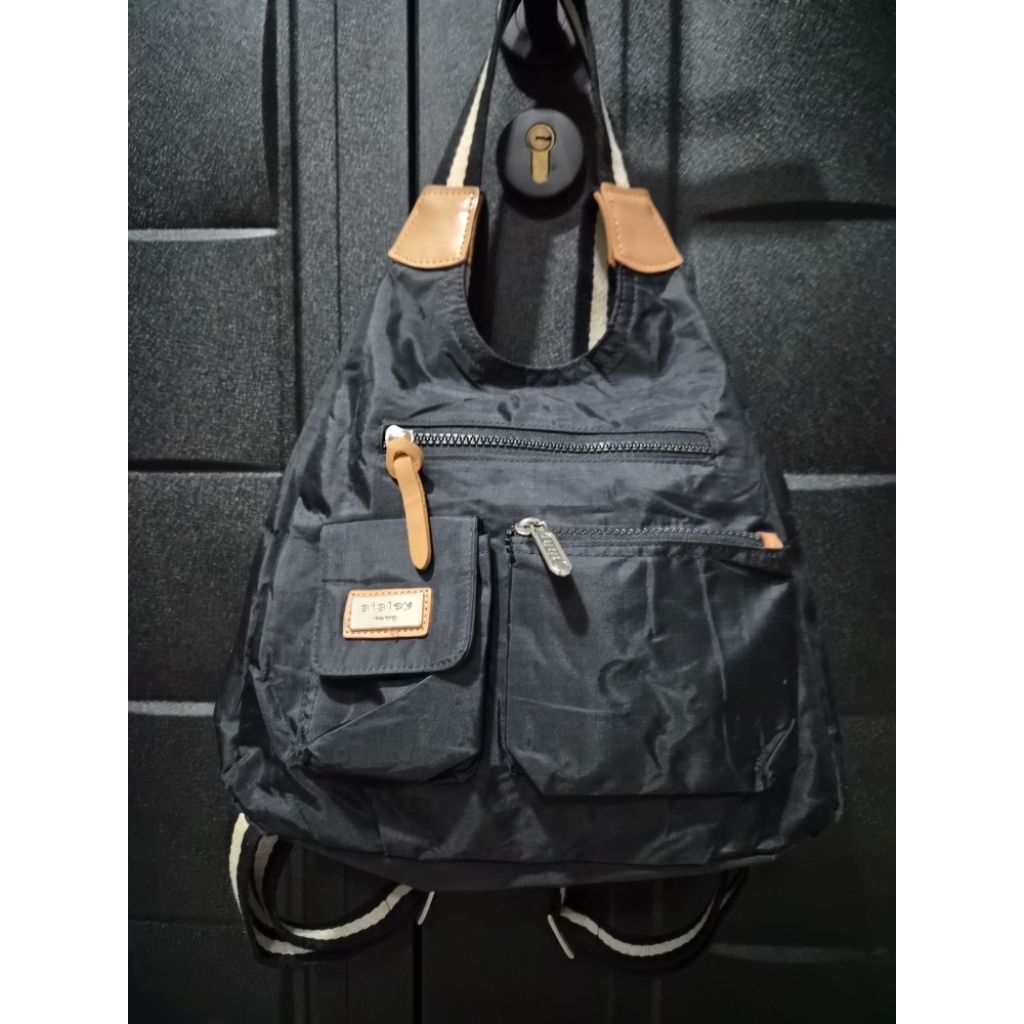 Tas nilon handbag ransel Sisley