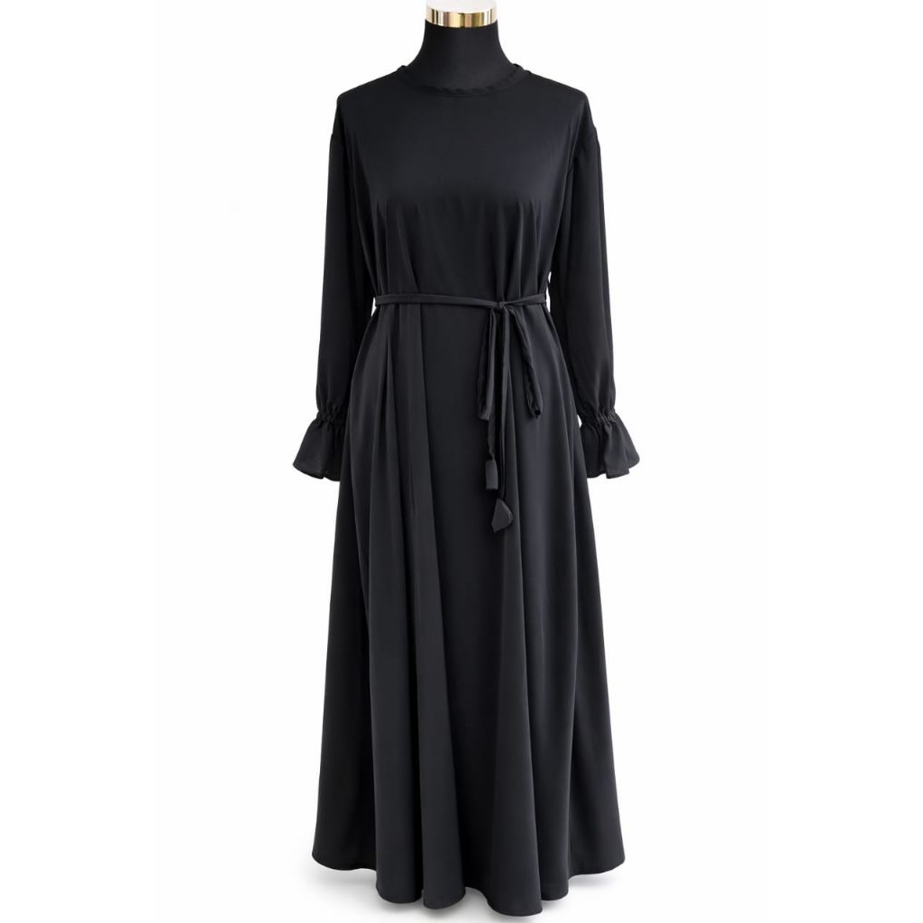 gamis polos barbara silk premium wanita